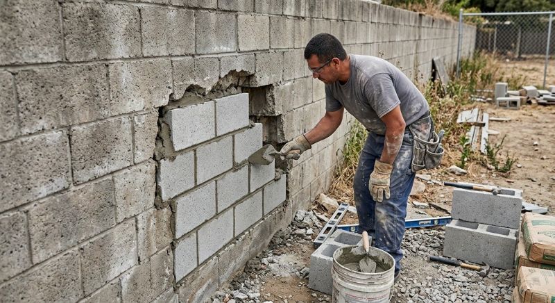 Block Wall Repair in Travis Afb, CA