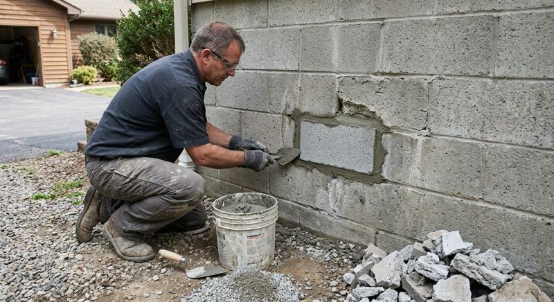 Cinder Block Wall Repair in Martinez, CA