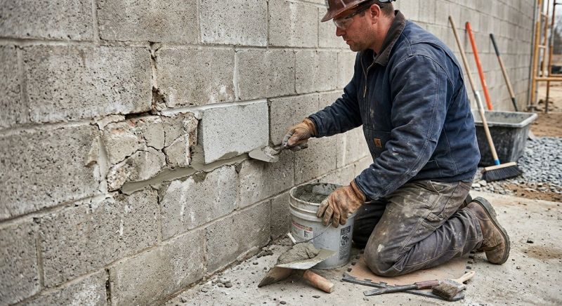 Cinder Block Wall Repair in Walnut Creek, CA