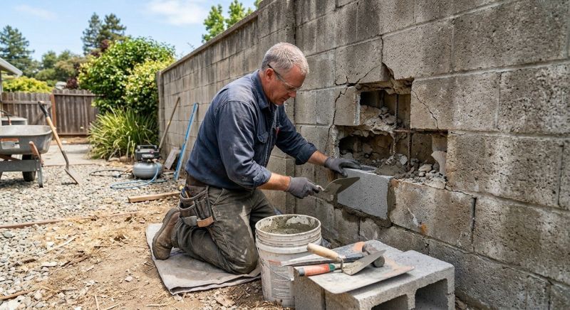 Masonry Wall Repair in Contra Costa County, CA