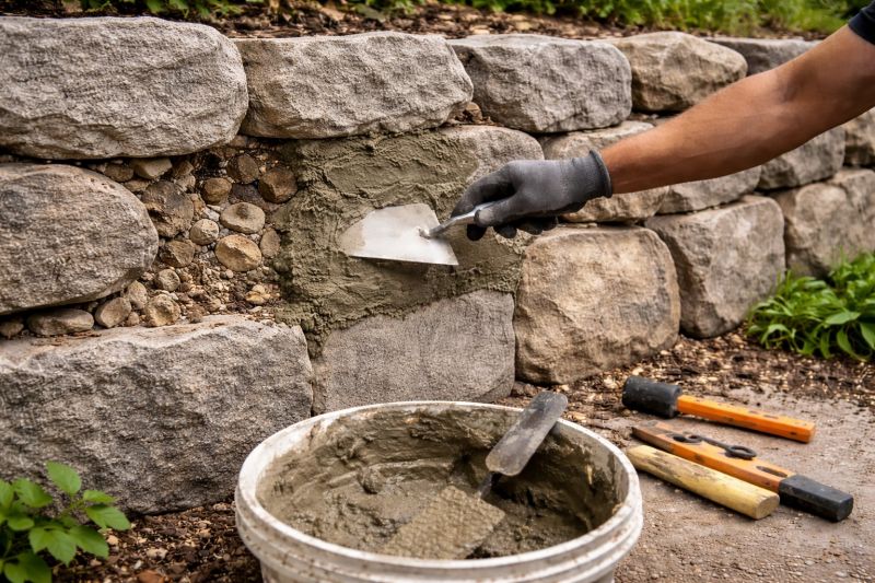 Stone Wall Repair in Dublin, CA