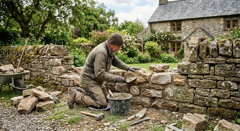 Stone Wall Repair in Solano County, CA